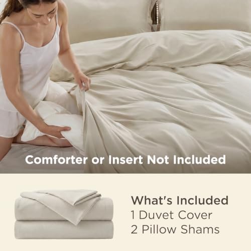 Bedsure Duvet Cover Full Size, Soft Double Brushed Bedding Set, 3Pcs