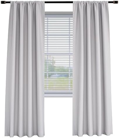Fcosie Blackout Curtains 63 inches Long Thermal Insulated Room