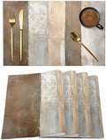 Placemats Set of 8, Rustic Wood Barn Woven Placemat, Linen Place Mats