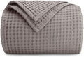 Comfy Cubs Waffle Blanket King, 108" x 90" - 100% Cotton Lightweight