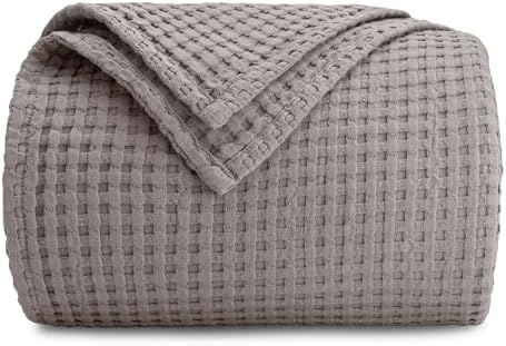 Comfy Cubs Waffle Blanket King, 108" x 90" - 100% Cotton Lightweight