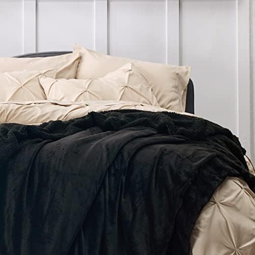 Bedsure GentleSoft Sherpa Fleece Blanket Queen Size for Bed