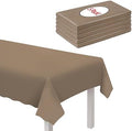 Party City Plastic Tablecover, Taupe 5 Pack, 108" x 54"