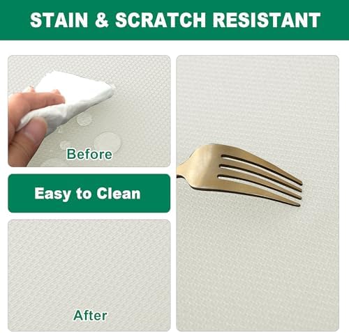 Textured Ivory Tablecloth Rectangle-Fabric Spillproof Table Cloths