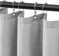 Jowels Gray Linen Fabric Shower Curtains for Bathroom, 72x72