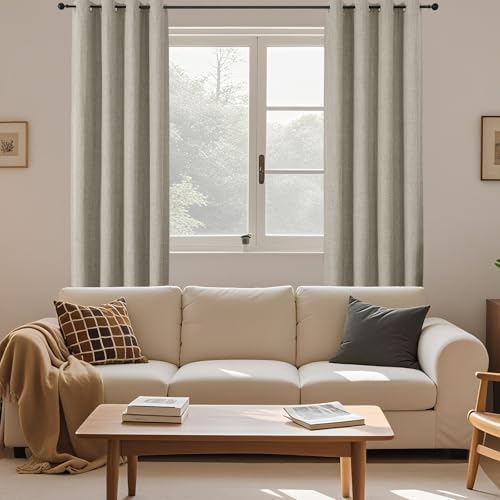 CUCRAF 100% Blackout Curtains 84 inches Length 2 Panels Set, Room