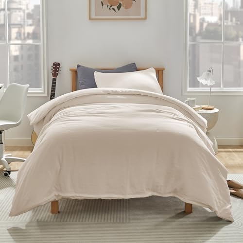 SLEEP ZONE Duvet Cover Twin/Twin XL Size, Stone Washed, Soft and
