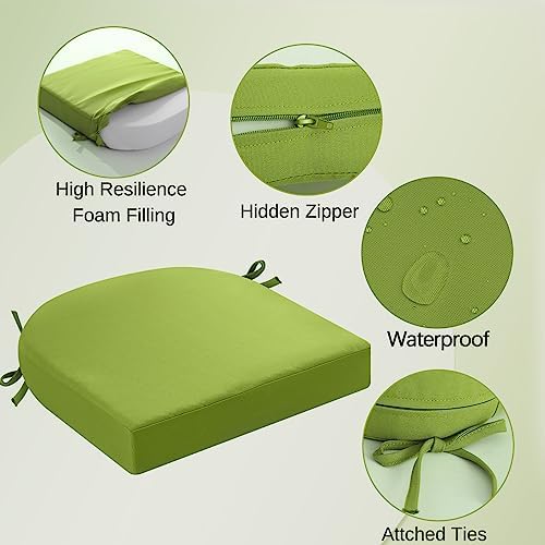 idee-home Outdoor Chair Cushions Set of 4, 17 x 17 Outdoor Seat