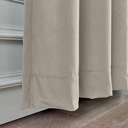 Macochico Extra Wide Velvet Texture Curtain 120 Inch Wide 4 in 1