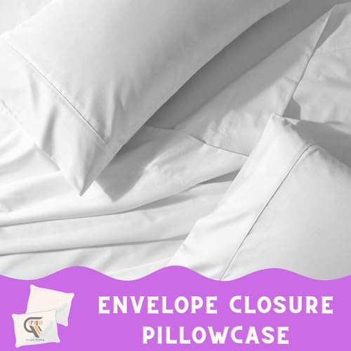 Soft Pillow Covers 16 x 26 Inches - Egyptian Cotton 600 Thread Count