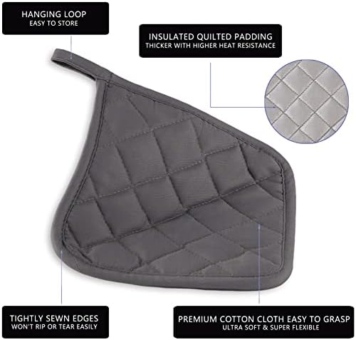 Kitchen Pot Holders Set Heat Resistant Pure Cotton Potholders Kit