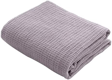 LGYKUMEG Waffle Weave Farmhouse Thermal Cotton Blanket - Lightweight