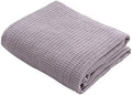 LGYKUMEG Waffle Weave Farmhouse Thermal Cotton Blanket - Lightweight