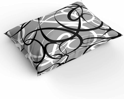 Duvet Cover Set Queen, Abstraction Distortion Lines Art 3 Piece