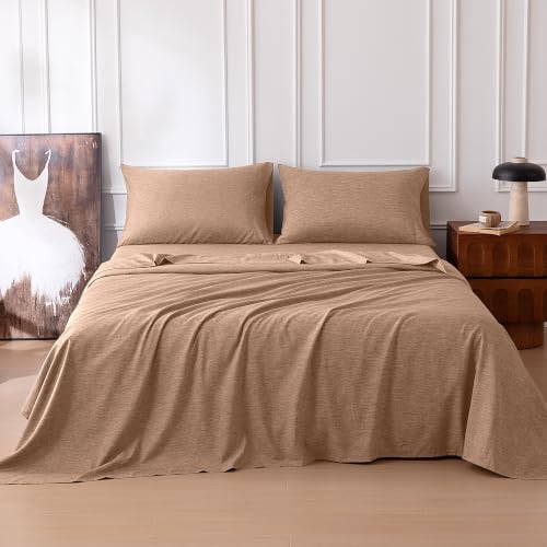 Amazon Basics Sheet Set Cationic 4-Piece Bedding Set, Wrinkle