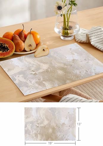 Beige Table Runner and Placemats for Dining Table,Burlap Coffee Table