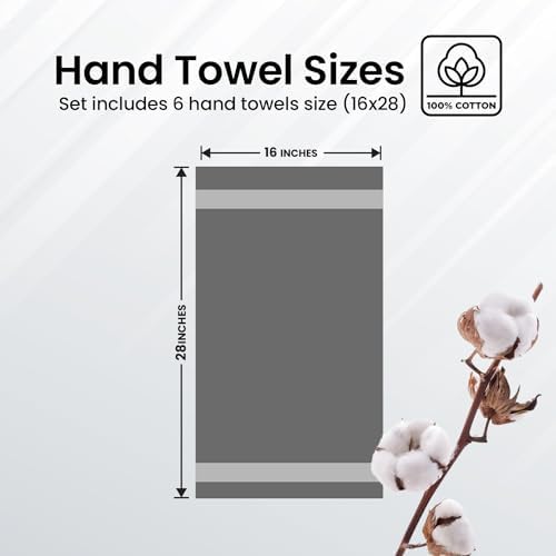 Infinitee Xclusives Premium Grey Bath Towels Set Pack of 4 + Hand