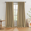 KEQIAOSUOCAI Burlap Linen Blackout Curtains for Ceiling Living Room