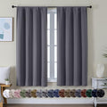 Simplebrand Ava Grey Blackout Curtains 63 Inch Length for Bedroom 2