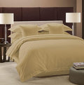 Beige Stripes Duvet Cover Set Oversized King Plus Soft Double Brushed