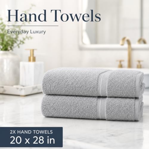 Trueloom 6 Piece Cotton Towel Set, 100% Cotton, 500 GSM Ring Spun Bath