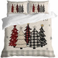 Merry Christmas Duvet Cover Set 3 Pieces with Zipper Closure, Xmas
