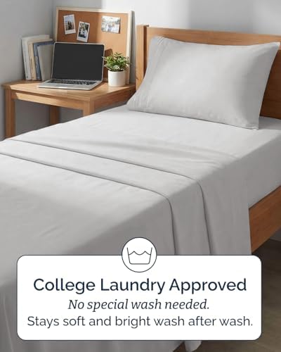 Twin XL Size 3 Piece Sheet Set - Breathable & Cooling Sheets - French