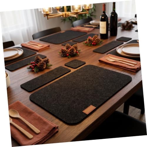 Felt Placemats 8 Set with Coasters and Cutlery Bags