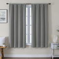 Gwine Light Grey Blackout Curtains 63 Inch Long 2 Panels for Living