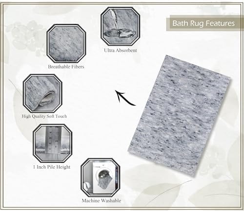 Bathroom Runner Rugs, Extra Soft Absorbent Bath Rugs, Non-Slip, Quick