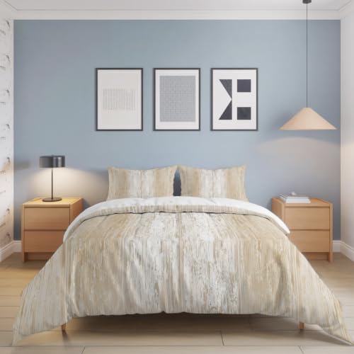 Abstract Ombre Queen Duvet Cover Set - 4 Pcs Comforter Cover Bedding