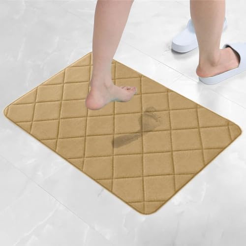 Bath Rugs Sets 4PCS, Memory Foam Bath Mat with Non-Slip Bottom, Super