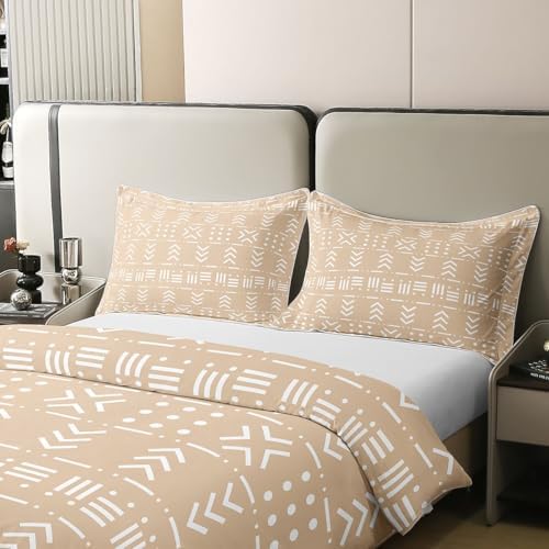 Erosebridal Boho 100% Cotton Duvet Cover Queen White Tribal Print