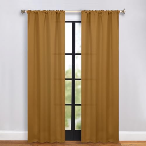SUPERIOR Semi Blackout Curtains - Solid Color - 36" x 72" - Rod Pocket