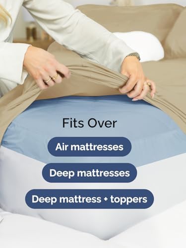 CGK Extra Deep Queen Single Fitted Sheet Only - Beige