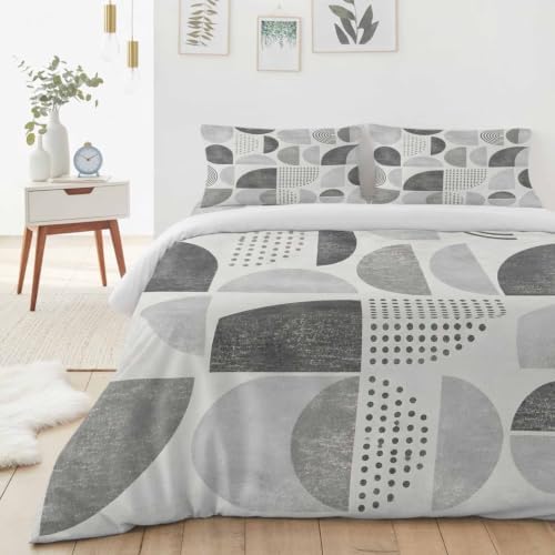 Textured Bohemian Shapes Full Duvet Cover Set - 4 Pcs Comforter Cover