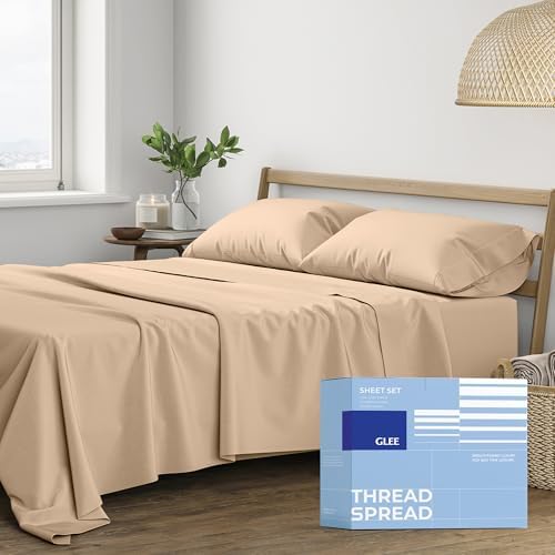 THREAD SPREAD Egyptian Cotton Sheets Full Size Bed - Luxury 400 Thread