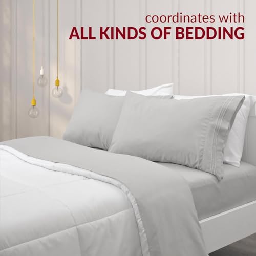 Mellanni Iconic Pillowcases Set of 2 (King, Taupe)