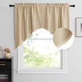 NICETOWN Room Darkening Rod Pocket Kitchen Tier Curtains - Tailored