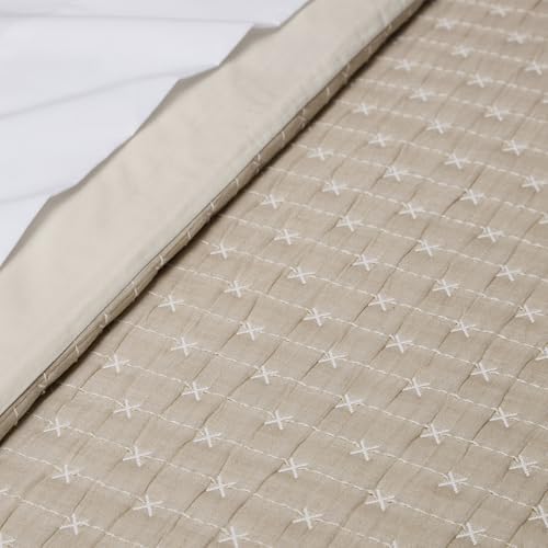 Levtex Home - Cross Stitch Duvet Cover Set - King Duvet Cover + Two