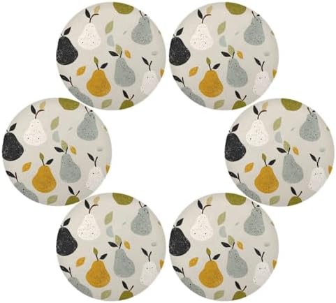 Style Pear Gray round place mats rustic reversible placemats tapete