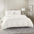 600 Thread Count Off White Oversized Queen Size Duvet Cover Set