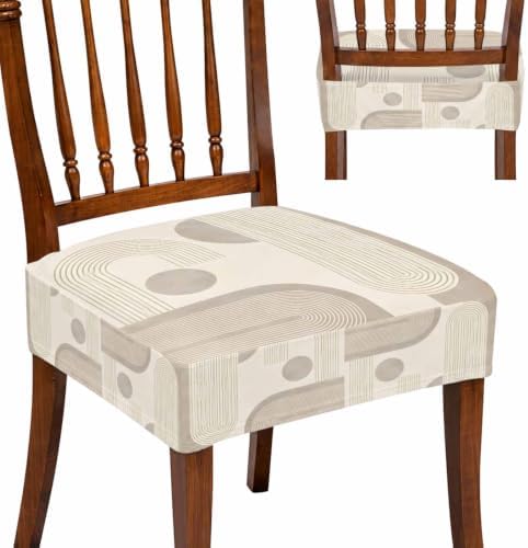 Boho Geometric Seat Covers for Dining Room Chairs, Vintage Traditional