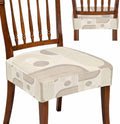 Boho Geometric Seat Covers for Dining Room Chairs, Vintage Traditional
