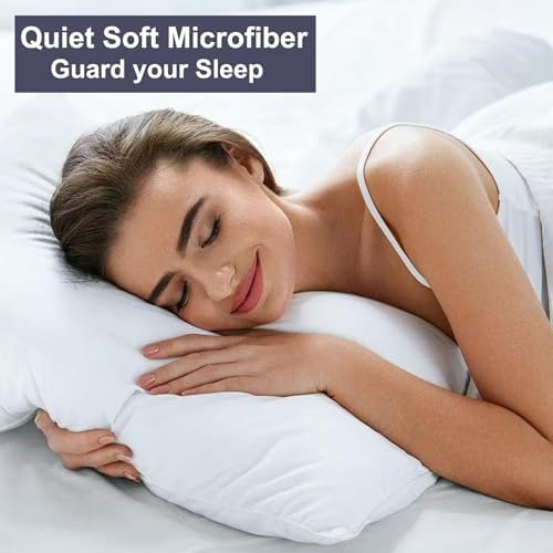 White Pillowcases 6 Pack, Standard Queen Size, Soft and Comfy
