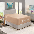 Nestl Taupe Twin XL Deep Pocket Fitted Sheet - 1800 Microfiber, Ultra