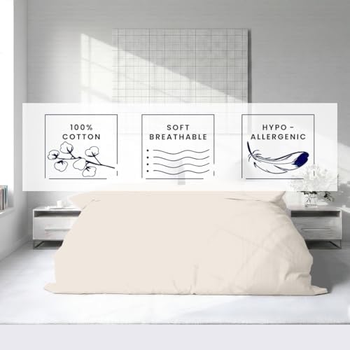 Kotton Culture 3 Pc Queen Size Duvet Cover Set 100% Egyptian Cotton