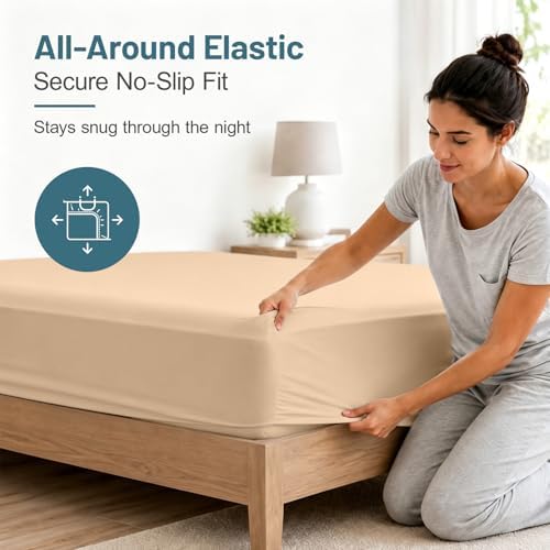 Warmstar 100% Cotton Cal King Size Fitted Sheet Only, 600 Thread Count