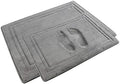 Memory Foam Bath Mat Grey Bathroom Rug Set of 2 Non-Slip Washable