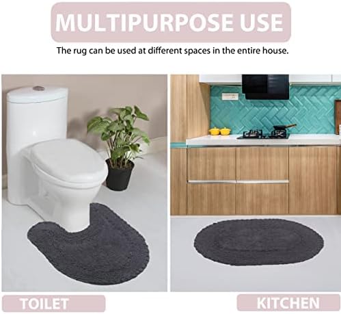 Home Weavers Double Ruffle Collection 100% Cotton Bathroom Rugs Set